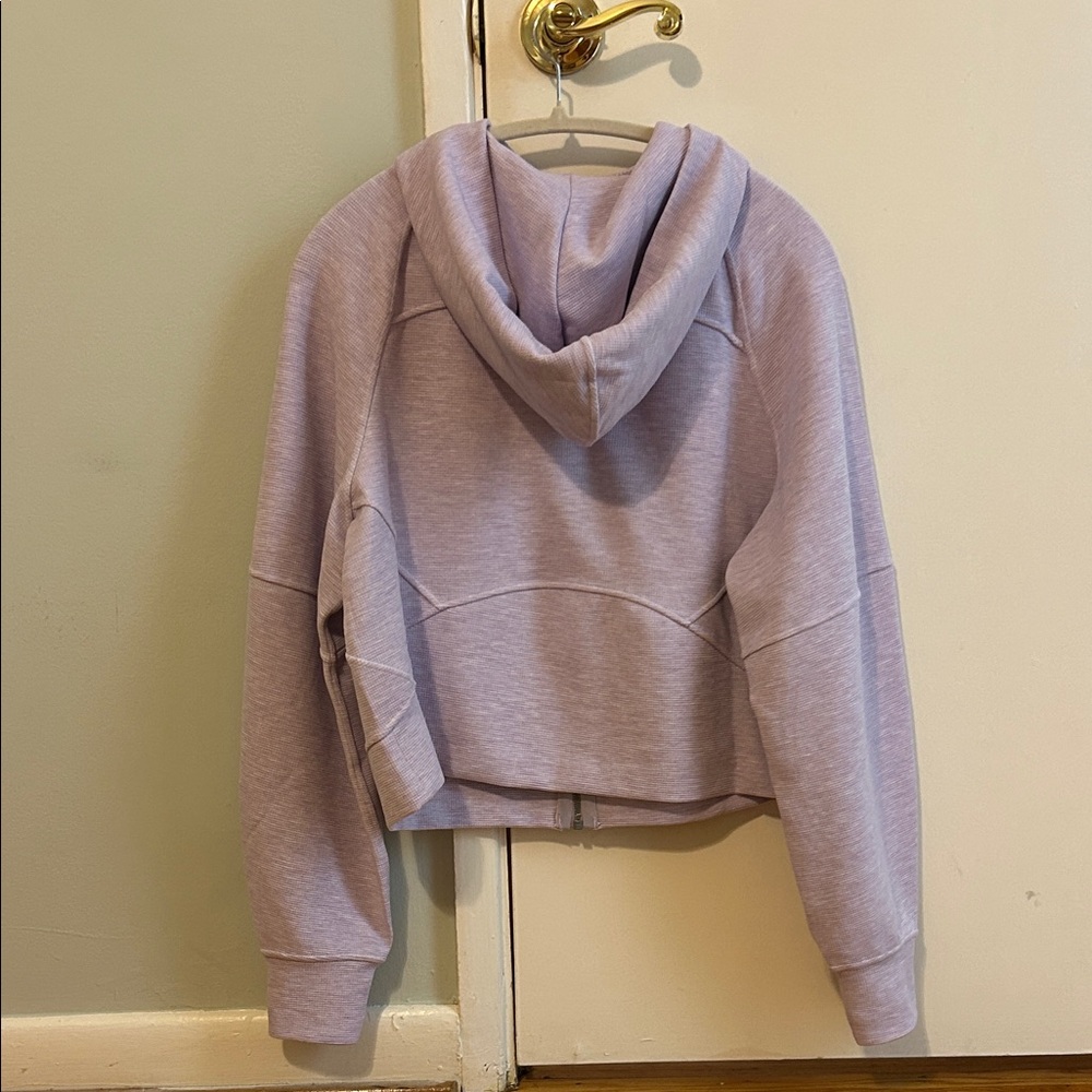 lululemon athletica light lavender waffle-knit zip hoodie - Picture 3 of 7